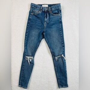 TopShop "Jamie"  Ripped Knee Skinny Women’s size 28x30
